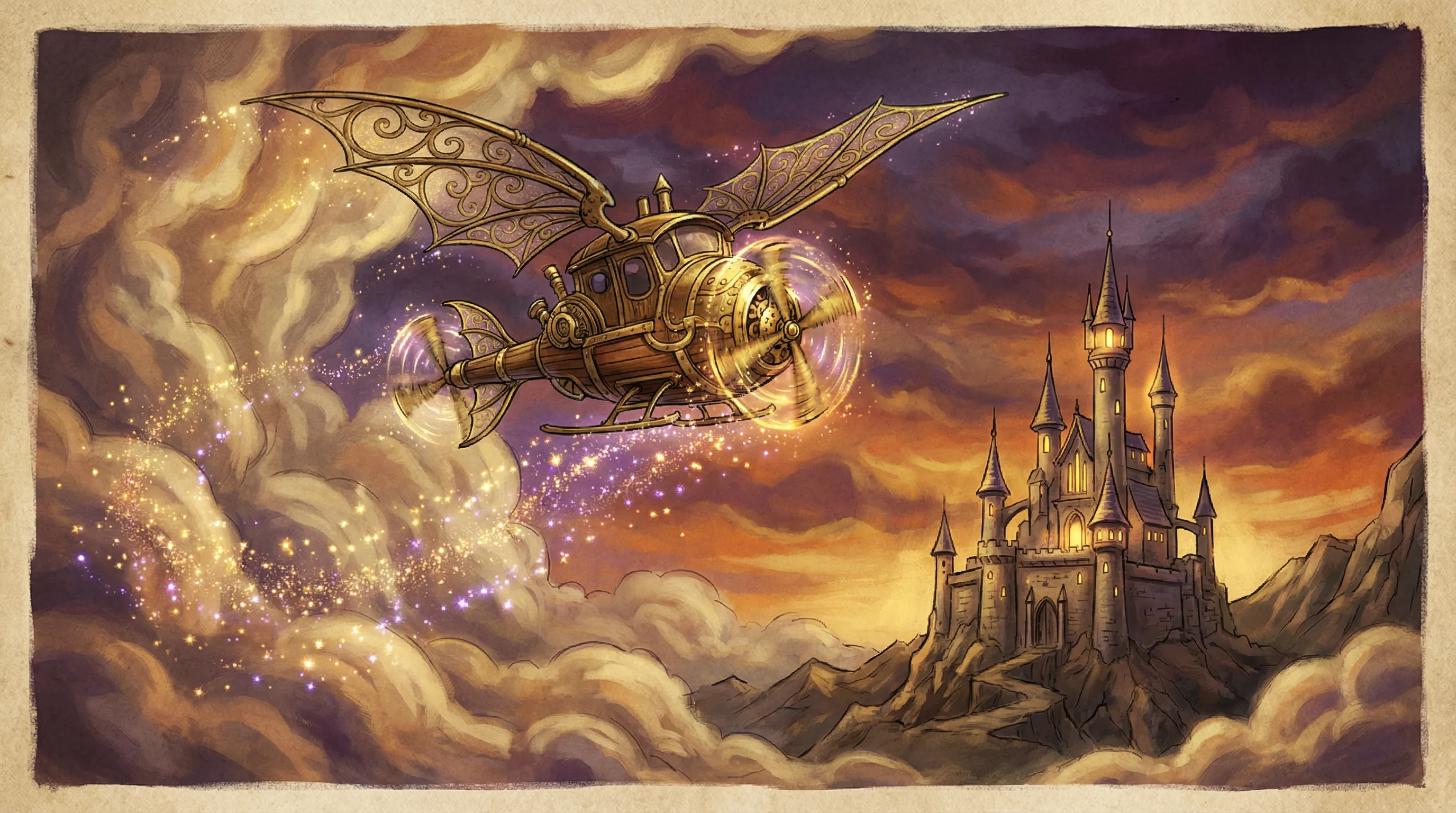 Avião mágico voando nas nuvens encantadas do Superbet Entrar