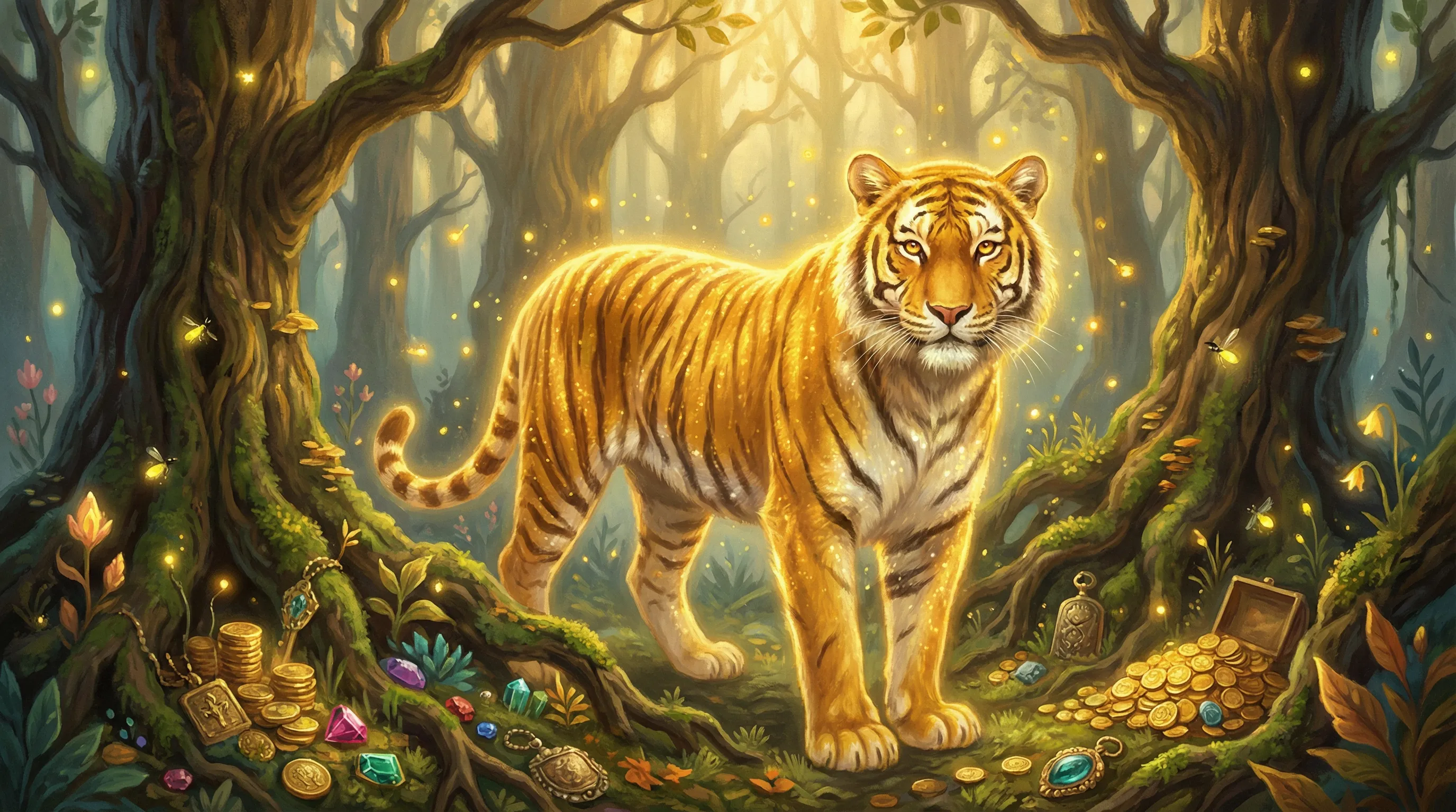 Tigre dourado da fortuna com moedas mágicas no Superbet Entrar